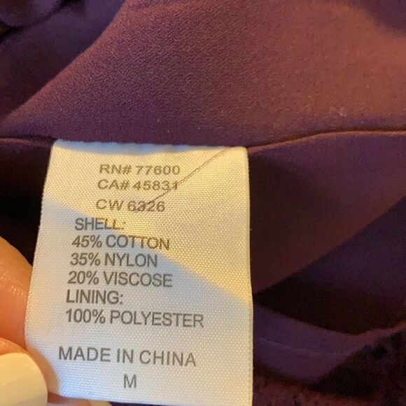 Chaser Burgundy Crop Lace Top Size M - Picture 4 of 4